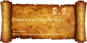 Rakonczai Virág névjegykártya