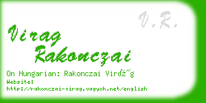 virag rakonczai business card